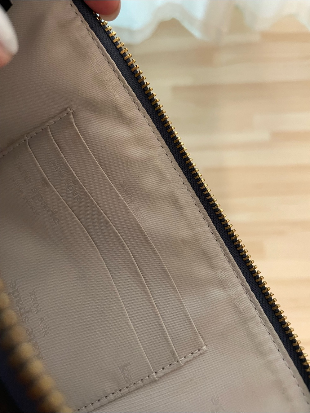 Good Condition Kate Spade Blue-Gray Clutch - Wallet - Picture 9 of 13